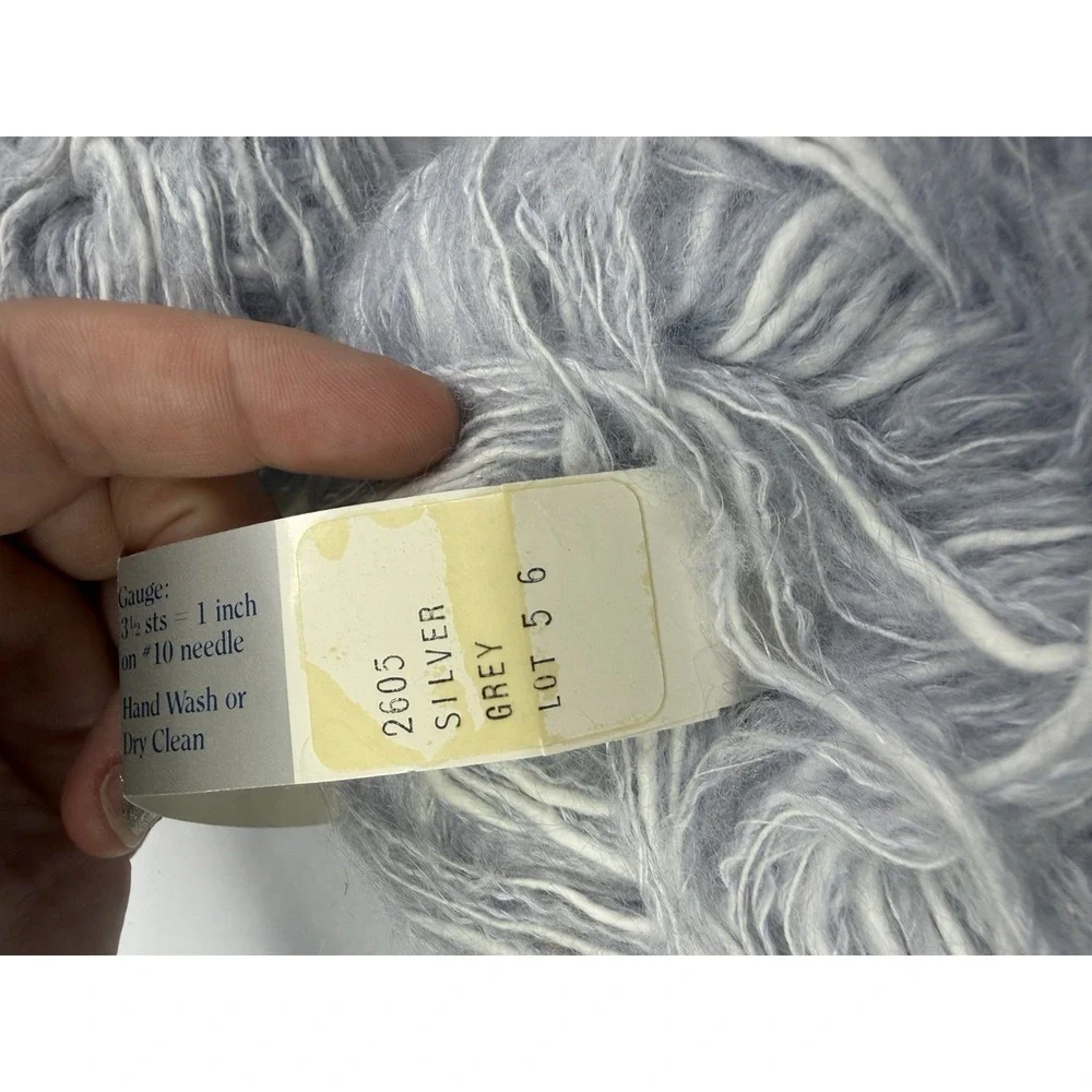 Brunswick Yarns MONTEREY Mohair Blend Yarn Silver Grey Lot Of 9 - 2 Dye‎ Lots